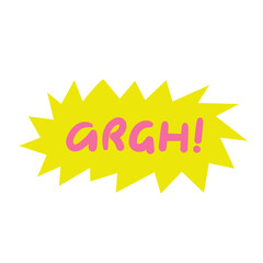 Cute pirate theme composition, postcard with funny hand drawn doodle argh lettering phrase, text. Marine, nautical Caribbean bandit t shirt print, cover, template, banner, poster print objects