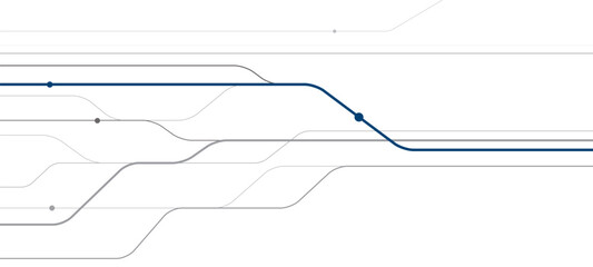 Railway transport. Railroad group outline illustration for your project. Gray and blue lines image on white background. Vector design art