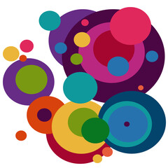 abstract background with rainbow circles