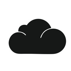 Cloud icon. Vector illustration. Flat design. Isolated on white background.