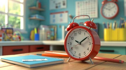 A Red Clockwork In An Elementary Class 