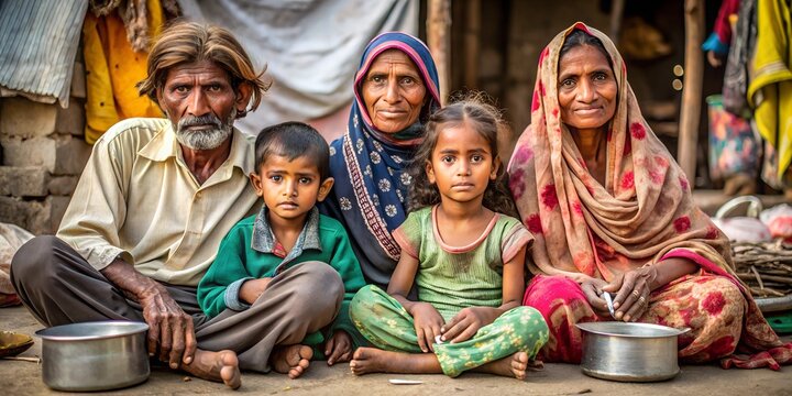 a poor indian family