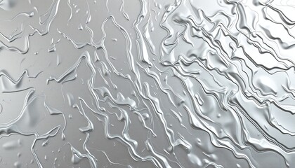 Dynamic molten surface in silver with bright orange highlights, captivating and fluid, artistic canvas
