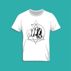 Motivational Fist & Powerful T-shirt Design