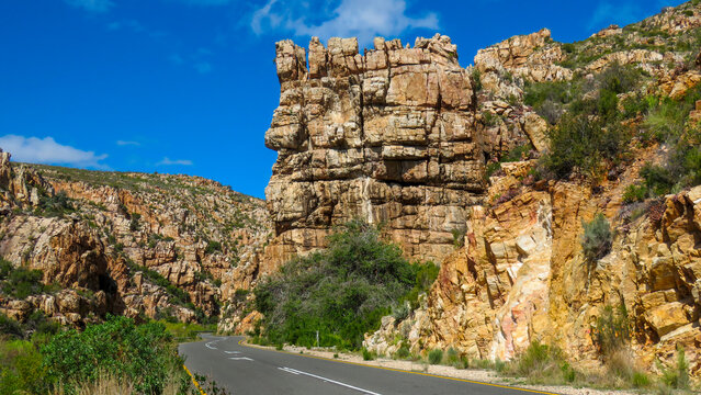 The "castle", a sandstone outcrop in Uniondale Poort, near Uniondale, Western Cape.