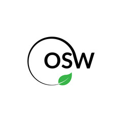 Vector Graphic Branding Letter Element. BLACK Background. ABSTRACT CREATIVE LETTER LOGO DESIGN.OSW Logo.