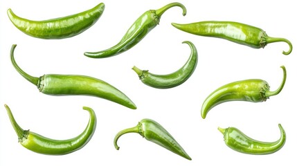 green and red hot chili peppers