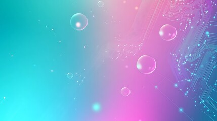 Abstract Background with Spheres and a Circuit Pattern