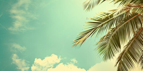 Fototapeta premium Whimsical Palms Delicate and Captivating Background with Subtle Palm Tree Pattern 