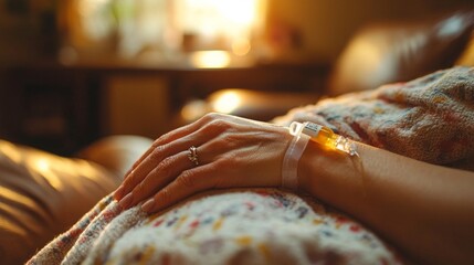 Home-Based IV Recovery Scenes, IV therapy at home, IV healing with IV comfort and IV patient recovery in IV setting, Peaceful Medical Care in Comfort Setting