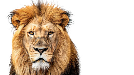 Fototapeta premium African Lion isolated on transparent background, png