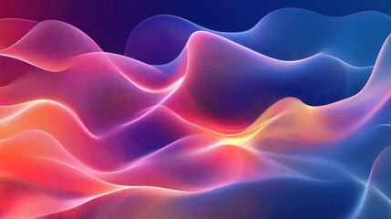 Obraz premium Abstract Wavy Pattern with Vibrant Hues and Delicate Lines