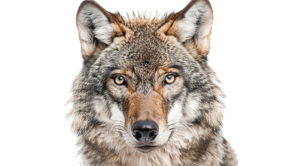 Obraz premium Gray Wolf isolated on transparent background, png