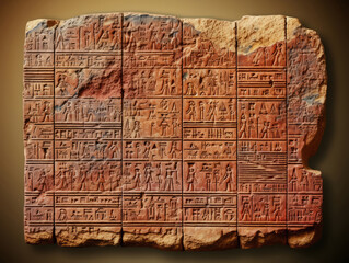 Fototapeta premium Awesome Adventurous historians deciphering the ancient ins