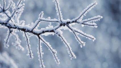 Obraz premium snow covered branches