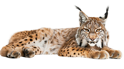 Fototapeta premium Lynx isolated on transparent background, png