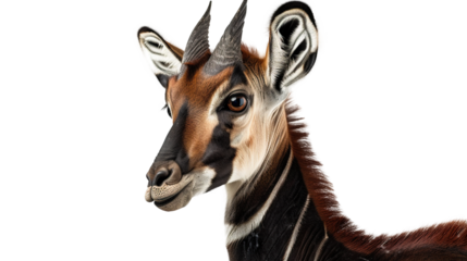 Okapi isolated on transparent background, png