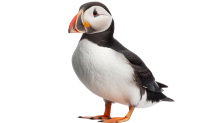 Puffin isolated on transparent background, png