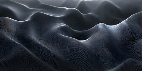 Fototapeta premium Dark and light waves interacting in an intricate pattern.