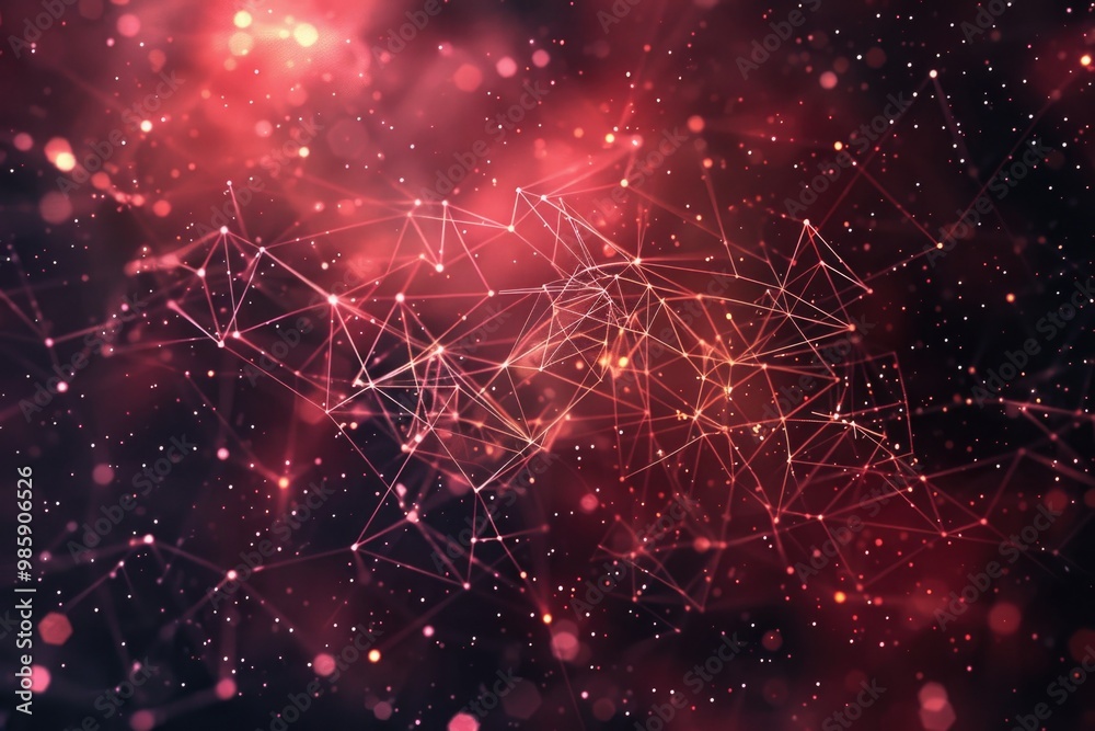 Aufkleber A bright red background featuring numerous tiny dots and lines, great for highlighting or emphasizing concepts in presentations, reports, and designs