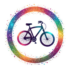 Fototapeta premium Bicycle Logo PNG Transparent Background