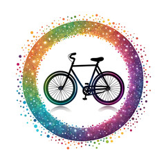 Fototapeta premium Bicycle Logo PNG Transparent Background