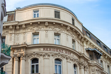 Walking in the historical city center in Vienna, Austria