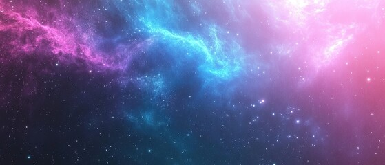 Obraz premium Ultrawide Colorful Nebula Space Galxy Stars Background Wallpaper