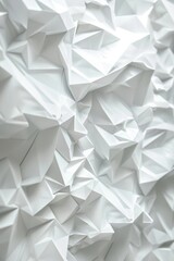 A decorative wall made from intricately folded white origami paper