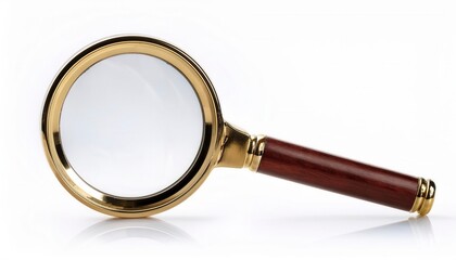 Magnifying glass isolated on white. Generative Image