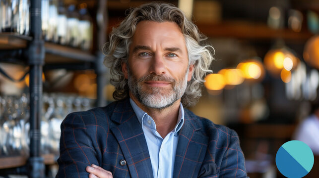 Angel investor with halo evaluating startup pitch, serene smile in soft morning light, entrepreneurial success concept