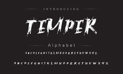 Fototapeta premium Casual Brush Lettering Font