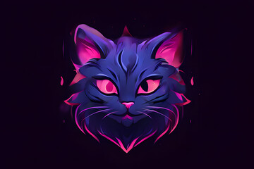 cat with red heart