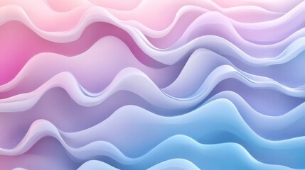 Abstract Waves in Soft Pastel Tones