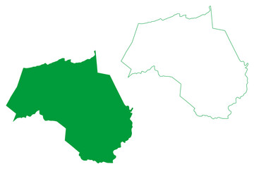 Obraz premium Massape municipality (Ceará state, Municipalities of Brazil, Federative Republic of Brazil) map vector illustration, scribble sketch Massape map