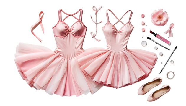 illustration watercolor olated pink ballet dress white background dress ballet ballerina tutu girl fashion dance dancer illustration watercolor pink clothes garment wear woman female isolated white - Powered by Adobe