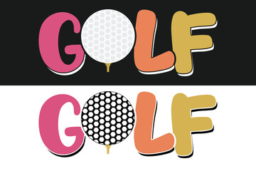 Golf Typography, Golf Vector, vector, Golf Lineart, Golf silhouette, Sports silhouette, Golf logo, Game vector, Game tournament, Golf Tournament, Champions league, Golf Club, Ball 