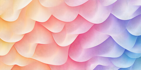 Repeating patterns of soft color gradients blending.


