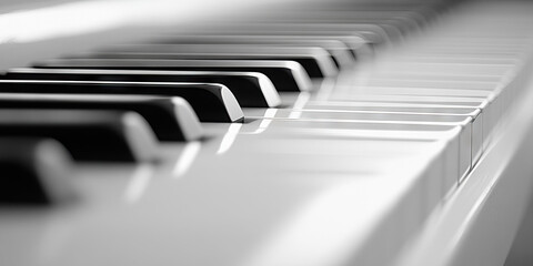Keys to Inspiration: A minimalistic composition of a single piano and a thoughtful player.