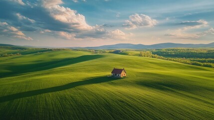 landscape green field sunlight beautiful