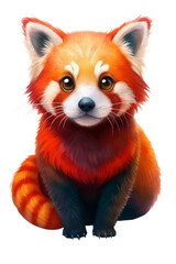 Obraz premium Adorable Red Panda with Big Eyes