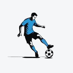 Naklejka premium soccer player with ball