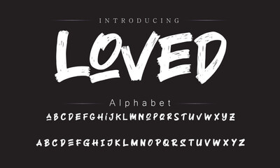 Obraz premium Modern Brush Font Collection