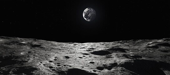 moon earth satellite view space