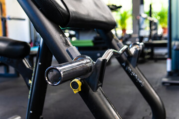 club machine modern equipment exercise healthy fitness gym heavy health lifestyle sport