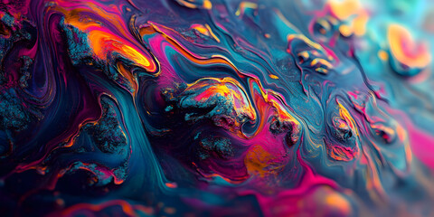Colorful, distorted patterns shifting across the frame.


