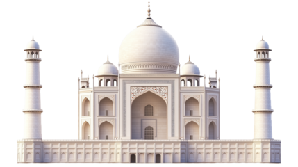 White Model of the Taj Mahal. A stunning, minimalistic white model of the iconic Taj Mahal