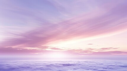 Pink and Purple Sunset Over Clouds