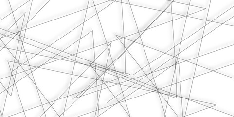 Abstract lines in black and white tone of many squares and rectangle shapes on white background.  Random chaotic lines. Abstract geometric pattern. image idea.  colorful outline monochrome texture. 