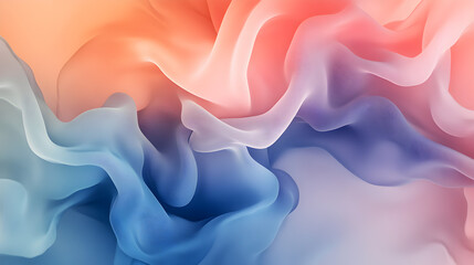 Soft abstract forms blending from one color to another.


